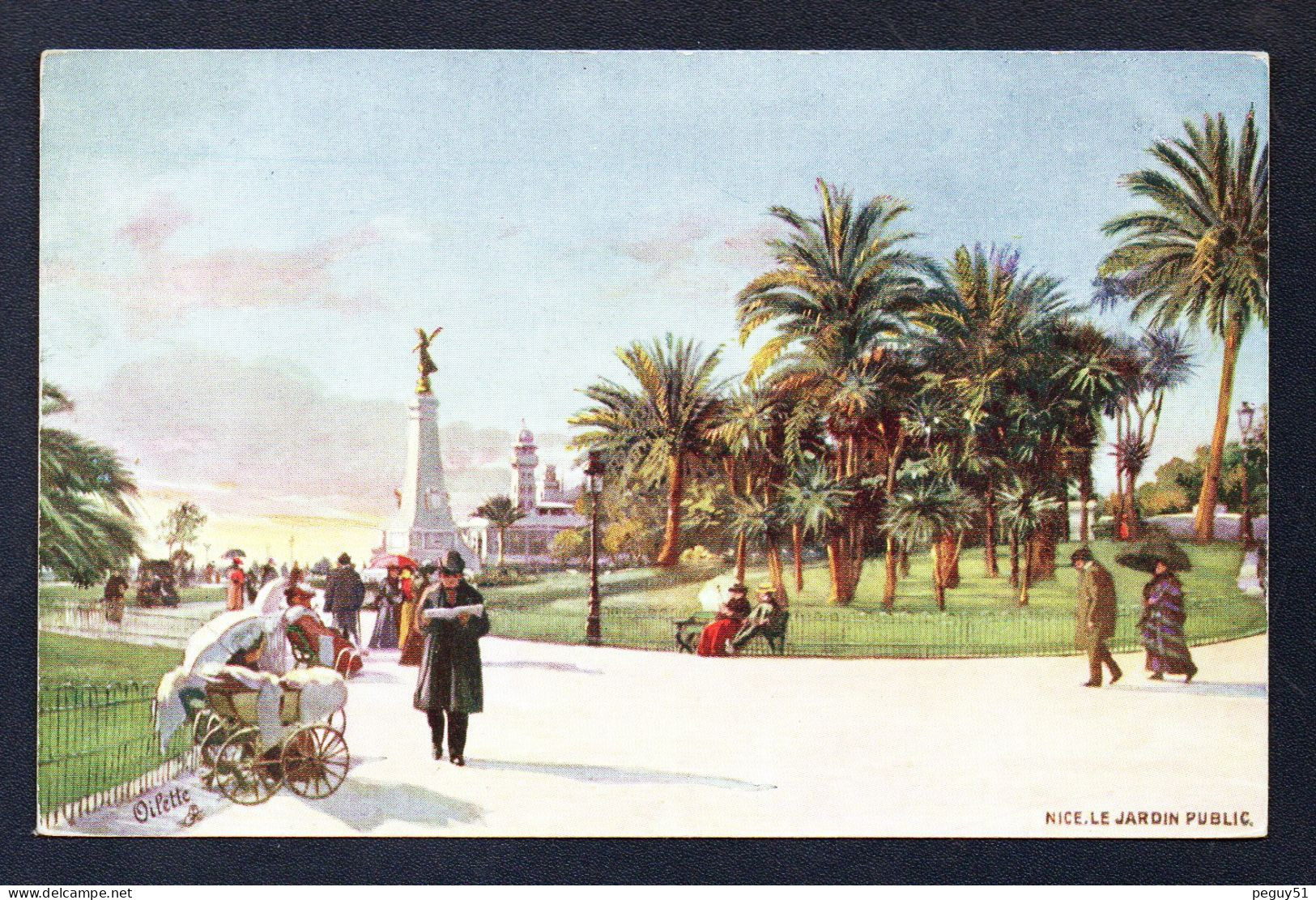 06. Nice. Jardin Public ( 1852). Monument Du Centenaire ( André Allar-1896). Carte  Raphael Tuck / Oilette - Parchi E Giardini