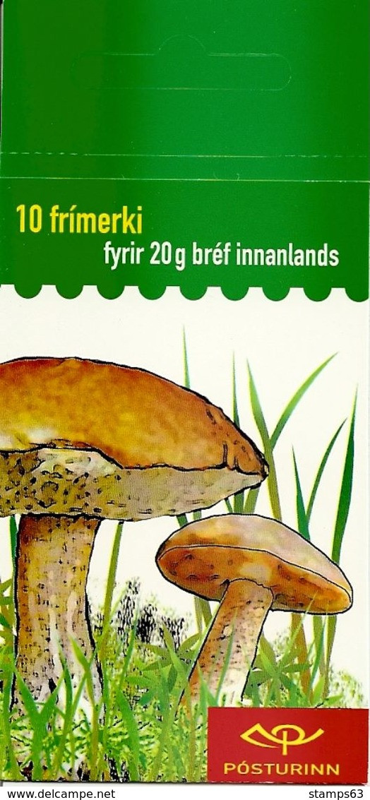 ICELAND, Booklet 59, 2002, Mushrooms - Postzegelboekjes