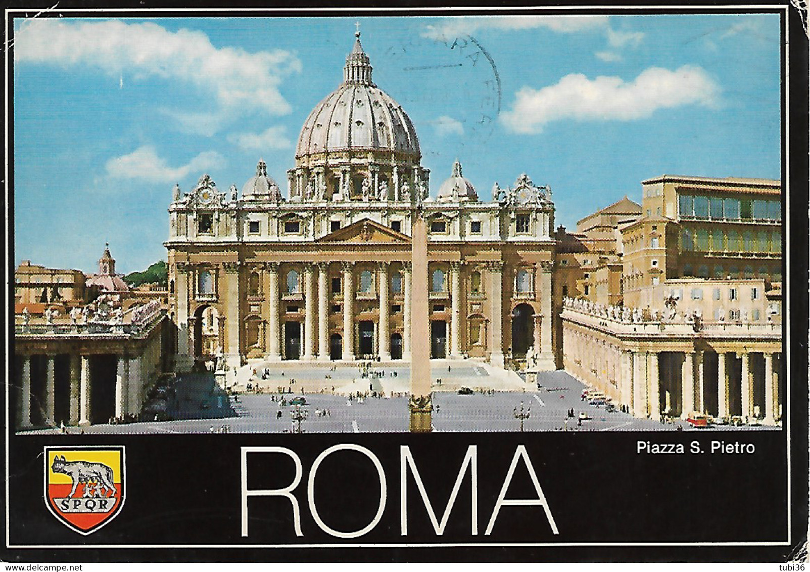 VATICANO - ANNO SANTO 1983 £.300 - ISOLATO SU CARTOLINA  ILL.-1983- TIMBRO POSTE VATICANE -ROMA PIAZZA S. PIETRO Colori - Covers & Documents