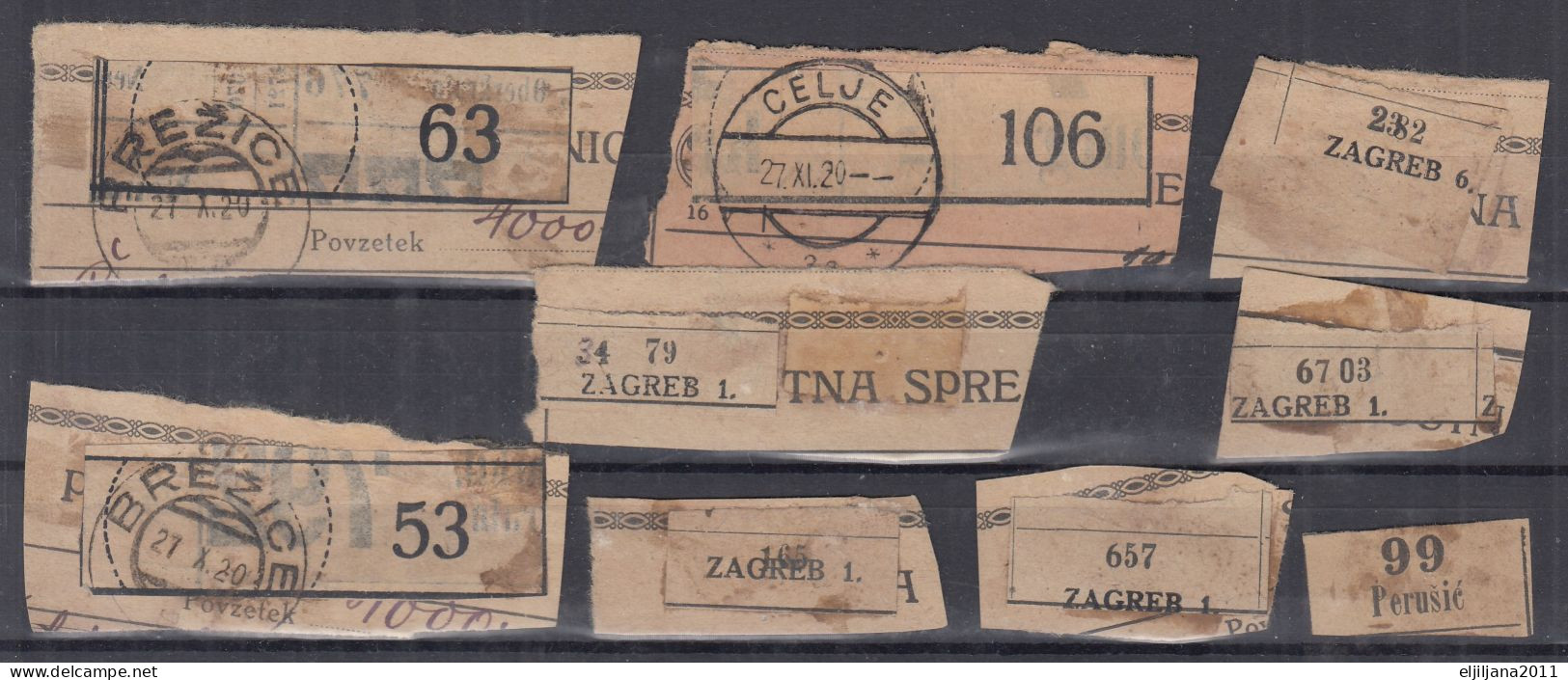 ⁕ Worldwide Lot ⁕ Old Postage Label ⁕ 23v Used - Poste