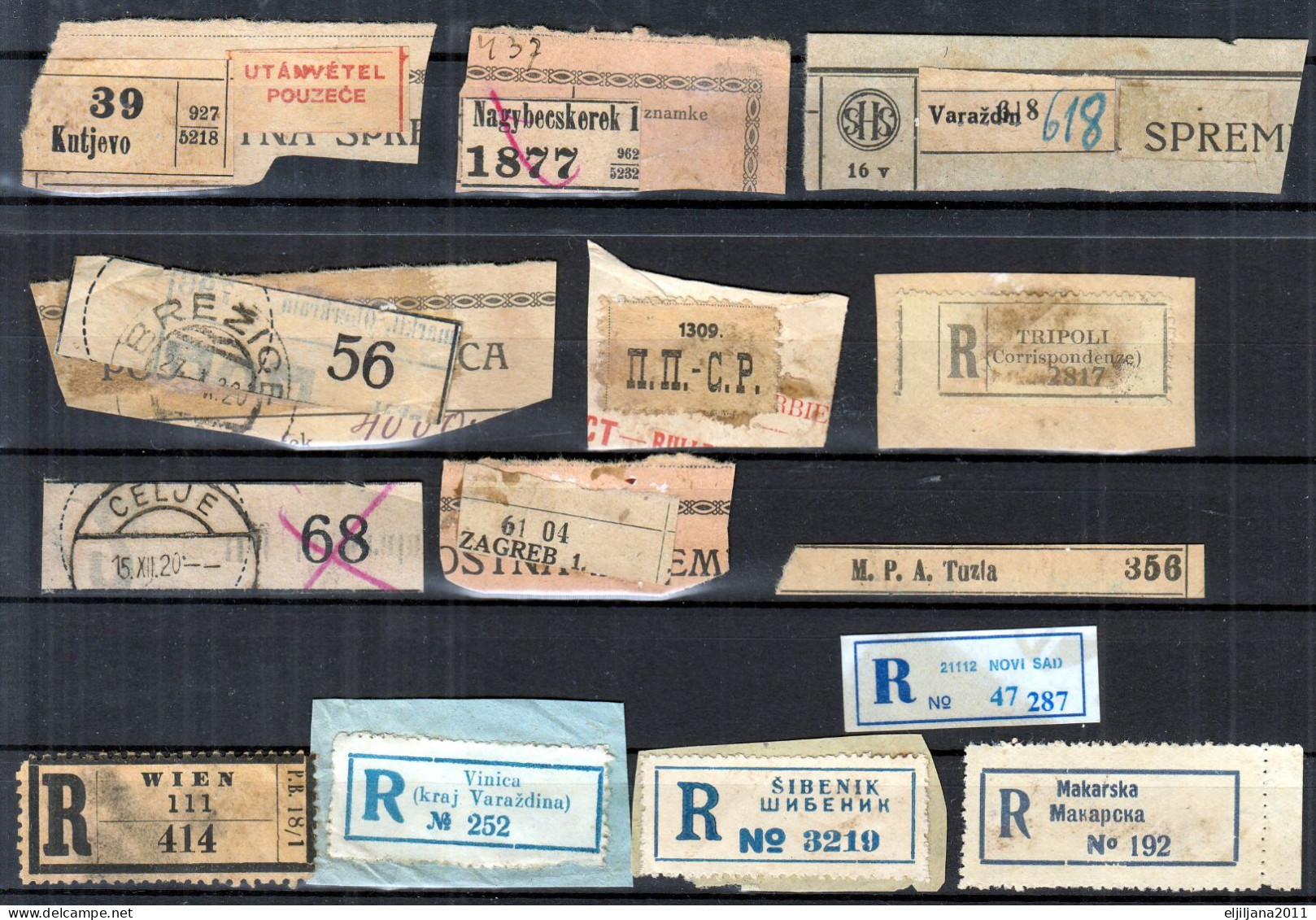 ⁕ Worldwide Lot ⁕ Old Postage Label ⁕ 23v Used - Poste