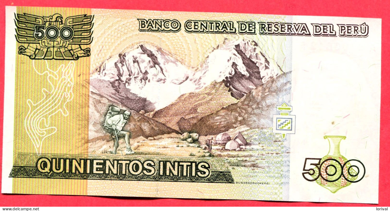 500 Intis Neuf 3 Euros - Pérou