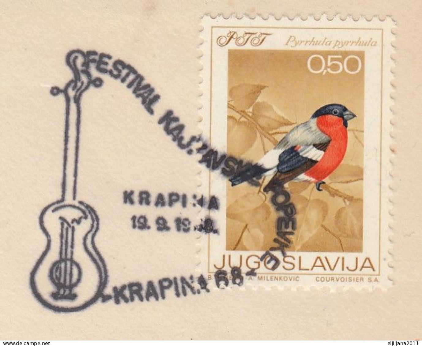 Action !! SALE ⁕ Yugoslavia, Croatia - Krapina 1968 Kajkavian Song Festival ⁕ Nice Cover  Naive Art Ivan Lacković Croata - Brieven En Documenten