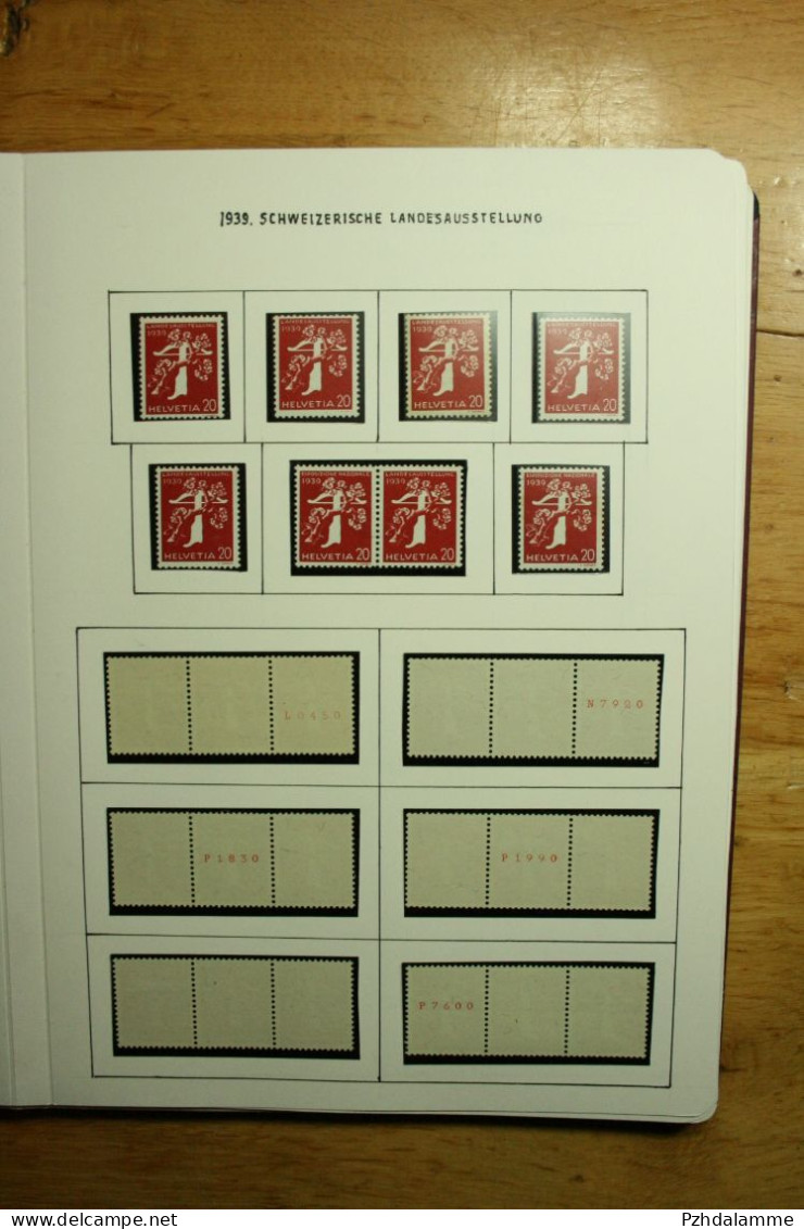 Schweiz 1939 Landesausstellung in vielen Kombinationen mit Briefe