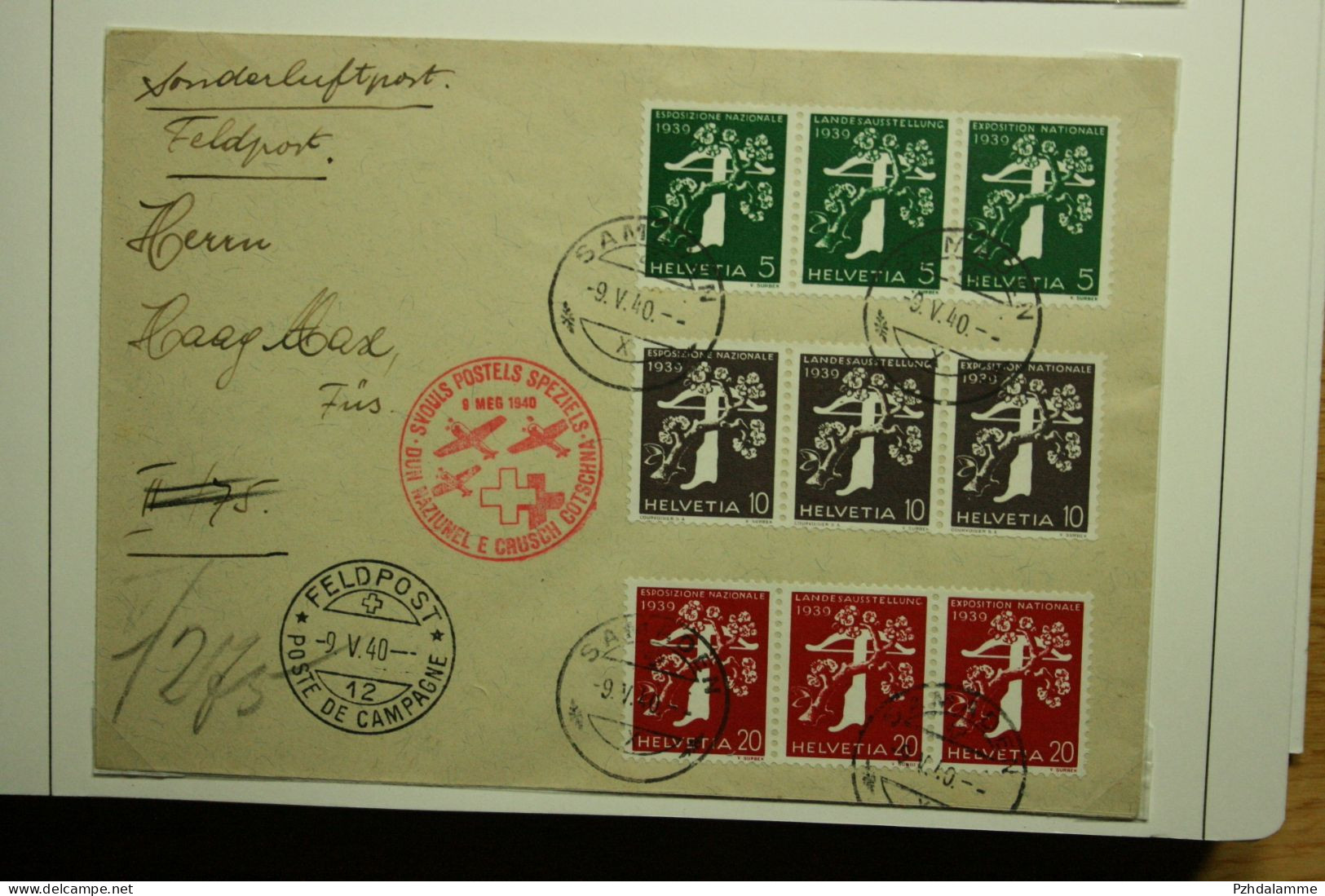 Schweiz 1939 Landesausstellung in vielen Kombinationen mit Briefe