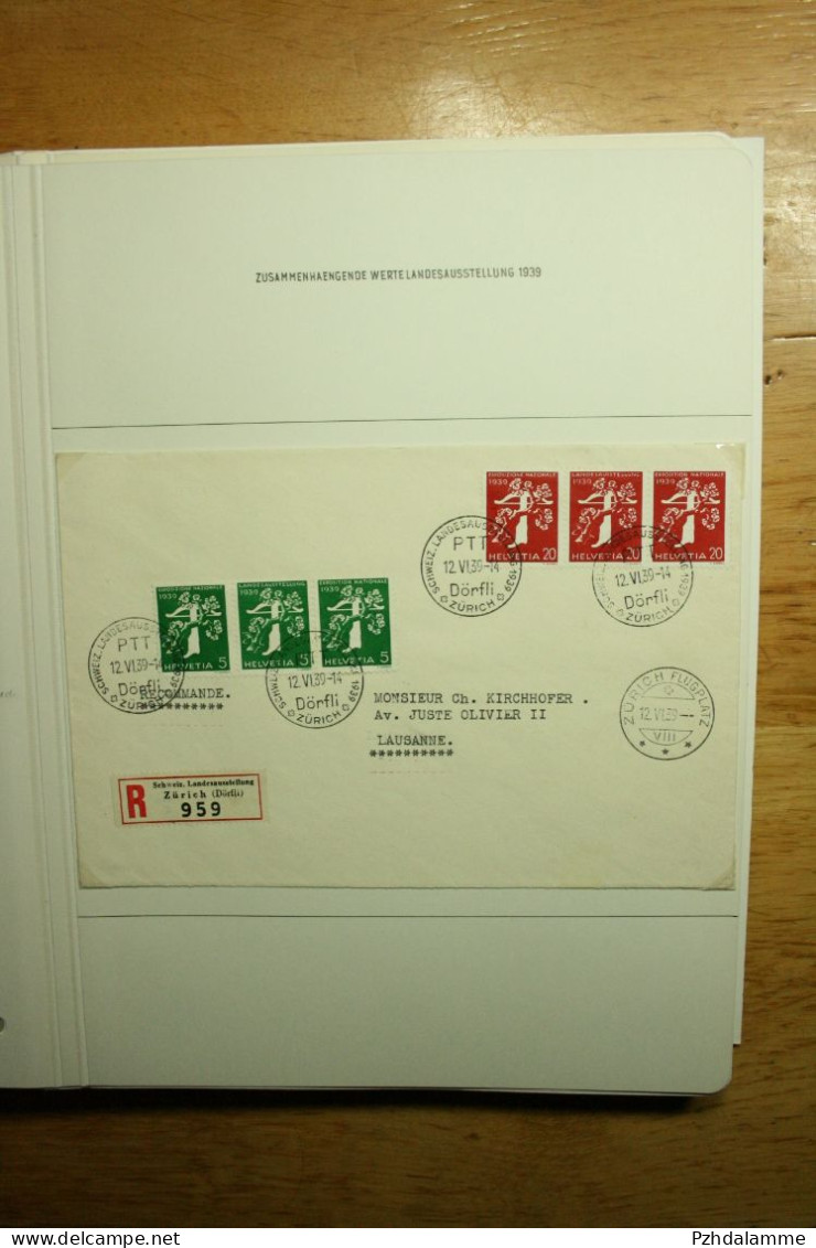 Schweiz 1939 Landesausstellung in vielen Kombinationen mit Briefe