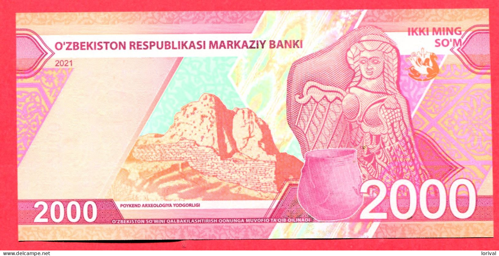 2000 Som Neuf 3 Euros - Ouzbékistan