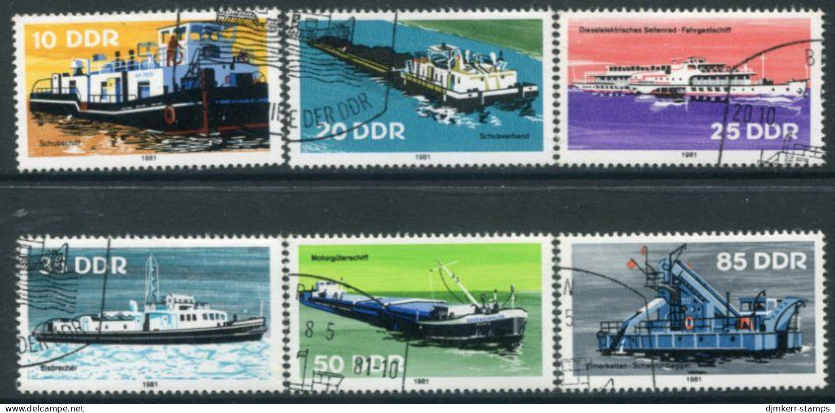 DDR 1981 Inland Shipping Used.  Michel 2651-58 - Oblitérés