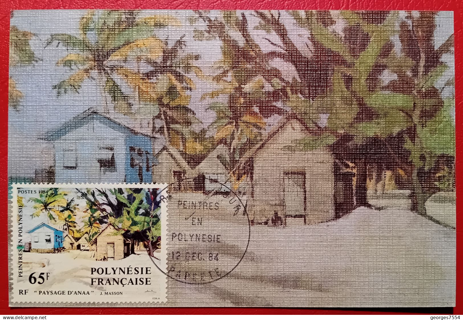 PREMIER JOUR  - Polynesie Francaise - YT. 224 - Paysage D'Anna - Maximum Cards