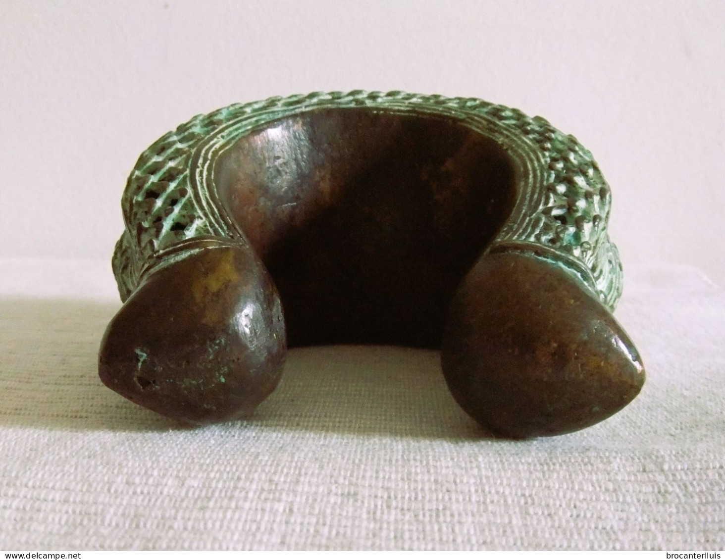 PULSERA, BRAZALETE, MONEDA BAMUN DE BRONCE, CAMERÚN (AFRICA)