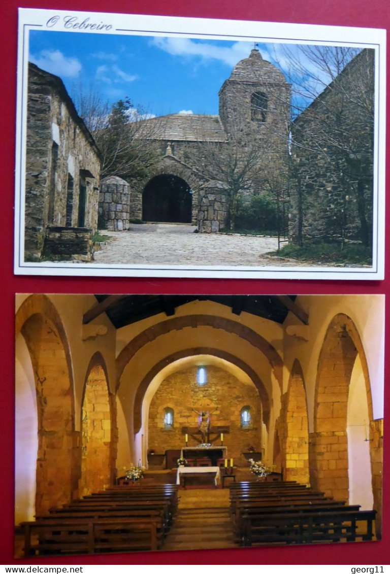 2 X O Cebreiro - Kirche Santa Maria - Romanik - Jakobsweg - Spanien - Stempel - Lugo