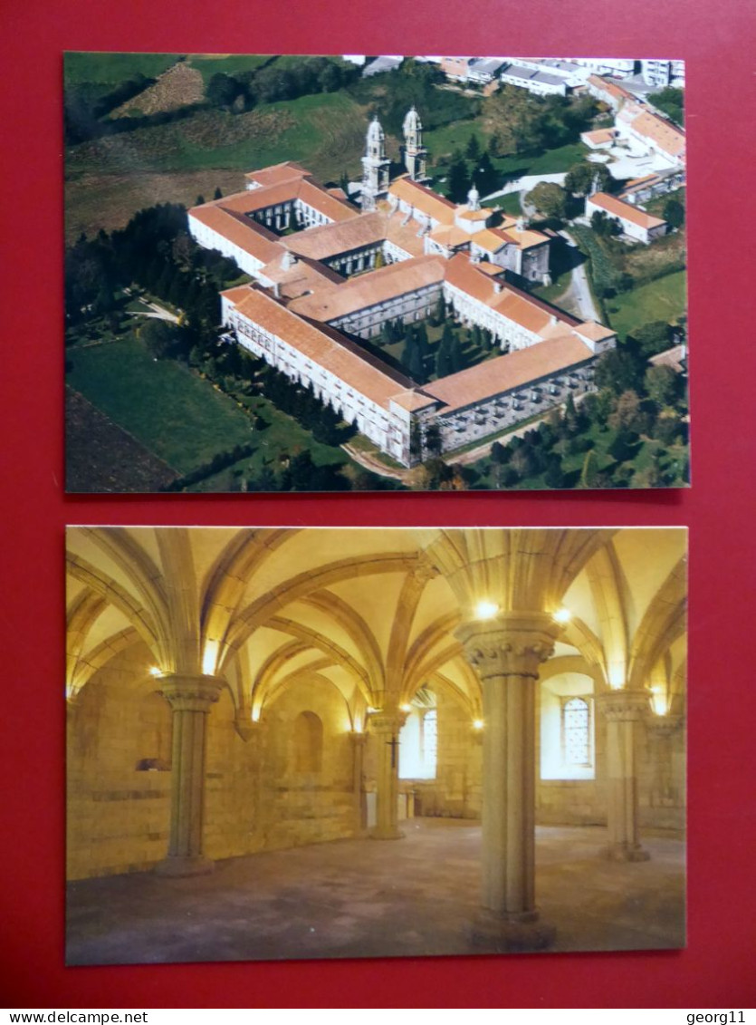 2 X Sobrado - Kloster Santa María - Kirche - Luftaufnahme Spanien Galicia - La Coruña - La Coruña