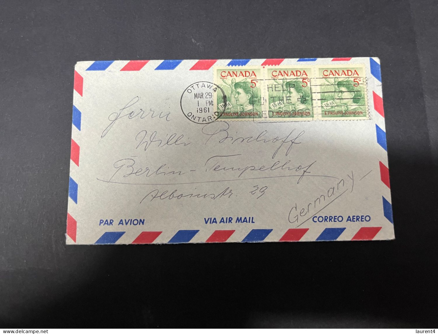 5-11-2023 (1 V 24) Canada Cover Posted To Germany (1960's) 2 Covers - Lettres & Documents