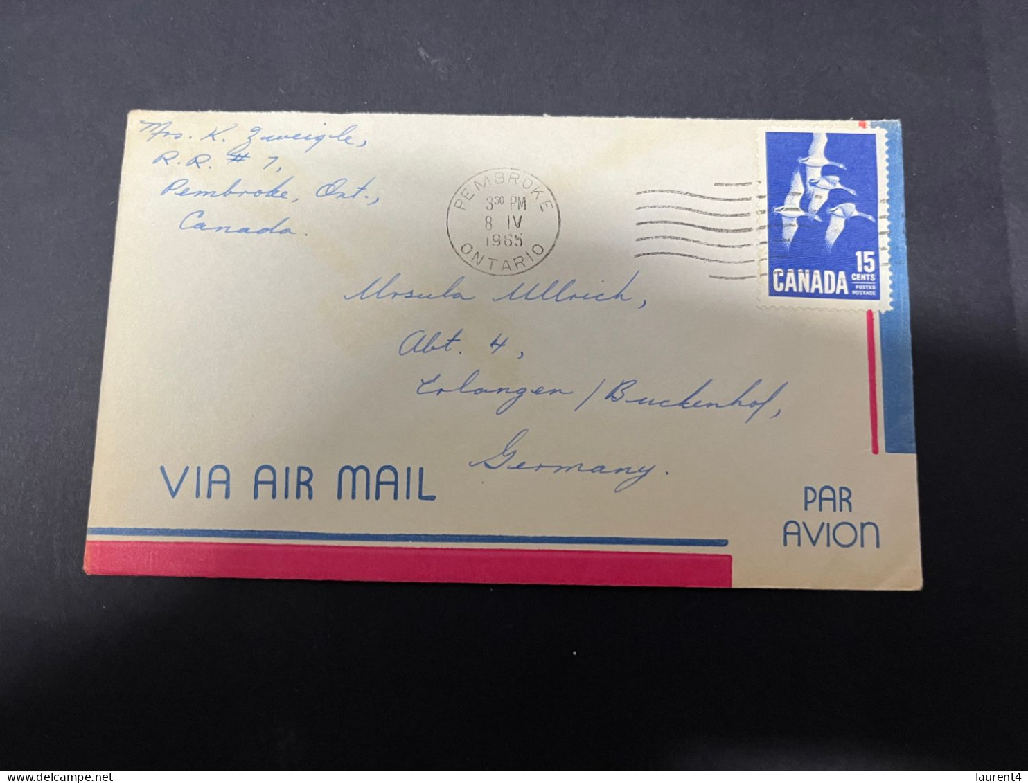 5-11-2023 (1 V 24) Canada Cover Posted To Germany (1960's) 2 Covers - Lettres & Documents