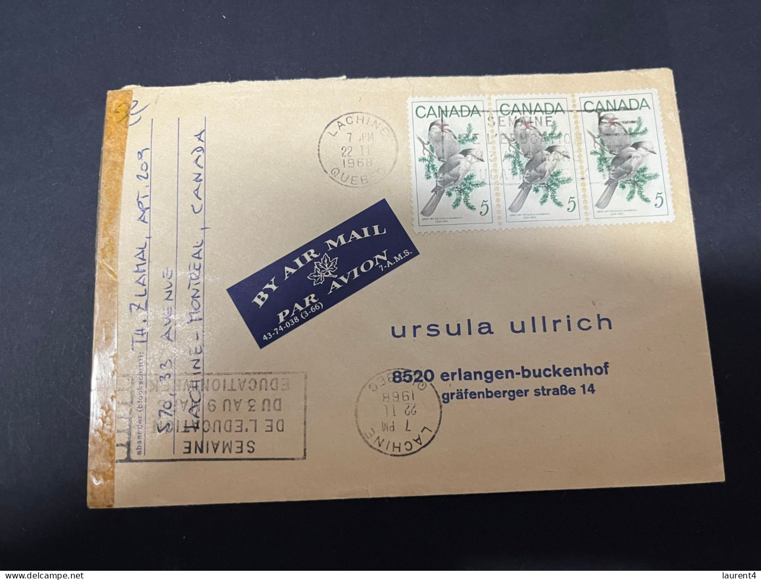 5-11-2023 (1 V 24) Canada Cover Posted To Germany (1964) 1 Cover - Briefe U. Dokumente