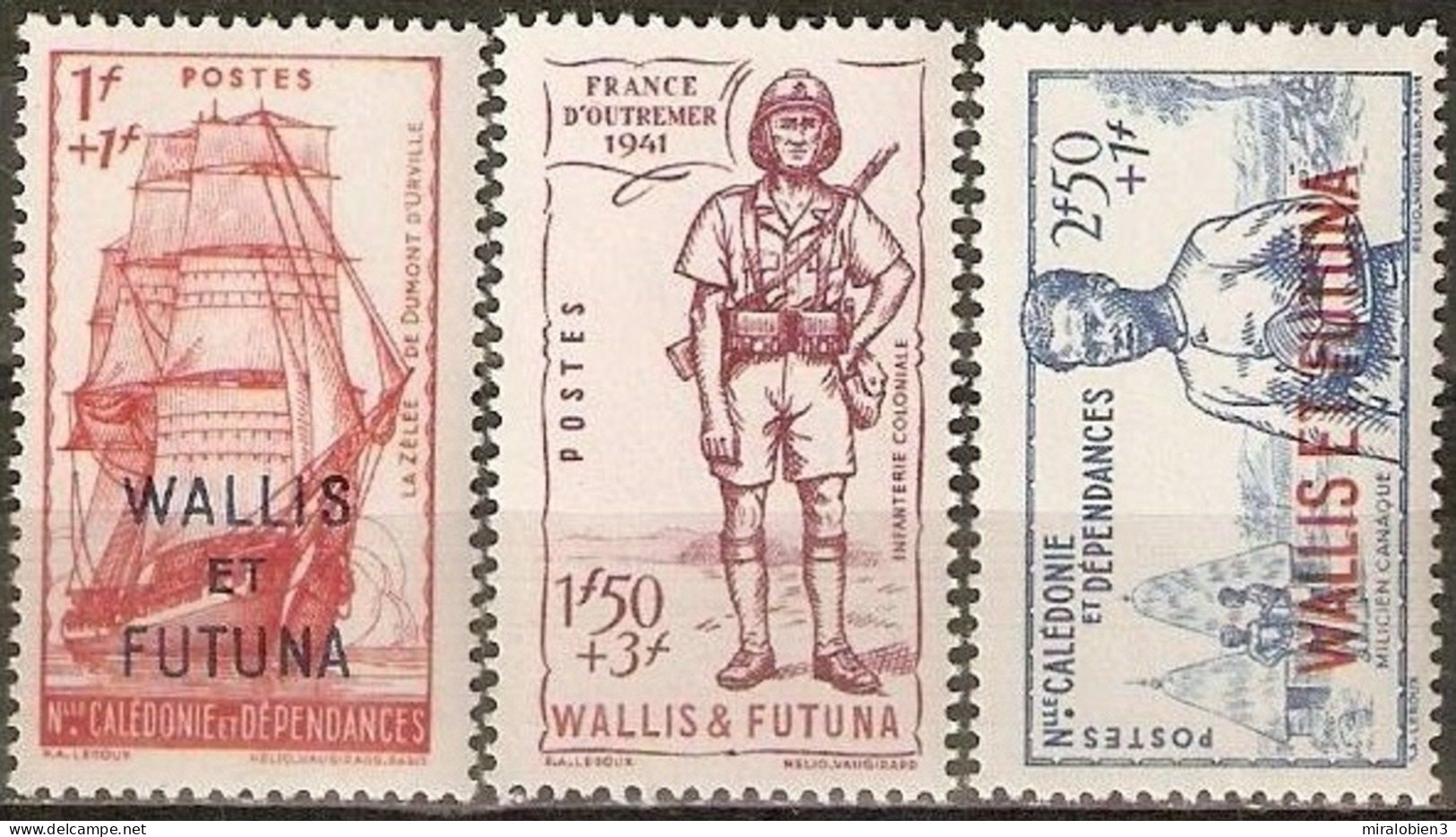 WALLIS Y FUTUNA YVERT NUM. 87/89 ** SERIE COMPLETA SIN FIJASELLOS - Unused Stamps