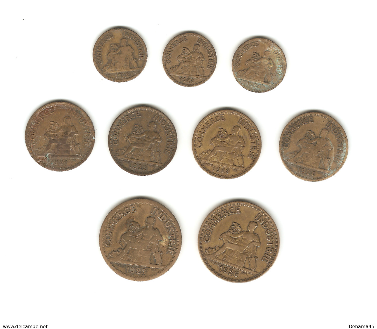 135/ France : Chambre De Commerce : 9 Pièces : 50 Cts, 1 Et 2 Francs (dont 2 Francs 1926 Un Peu Plus Rare) - Other & Unclassified
