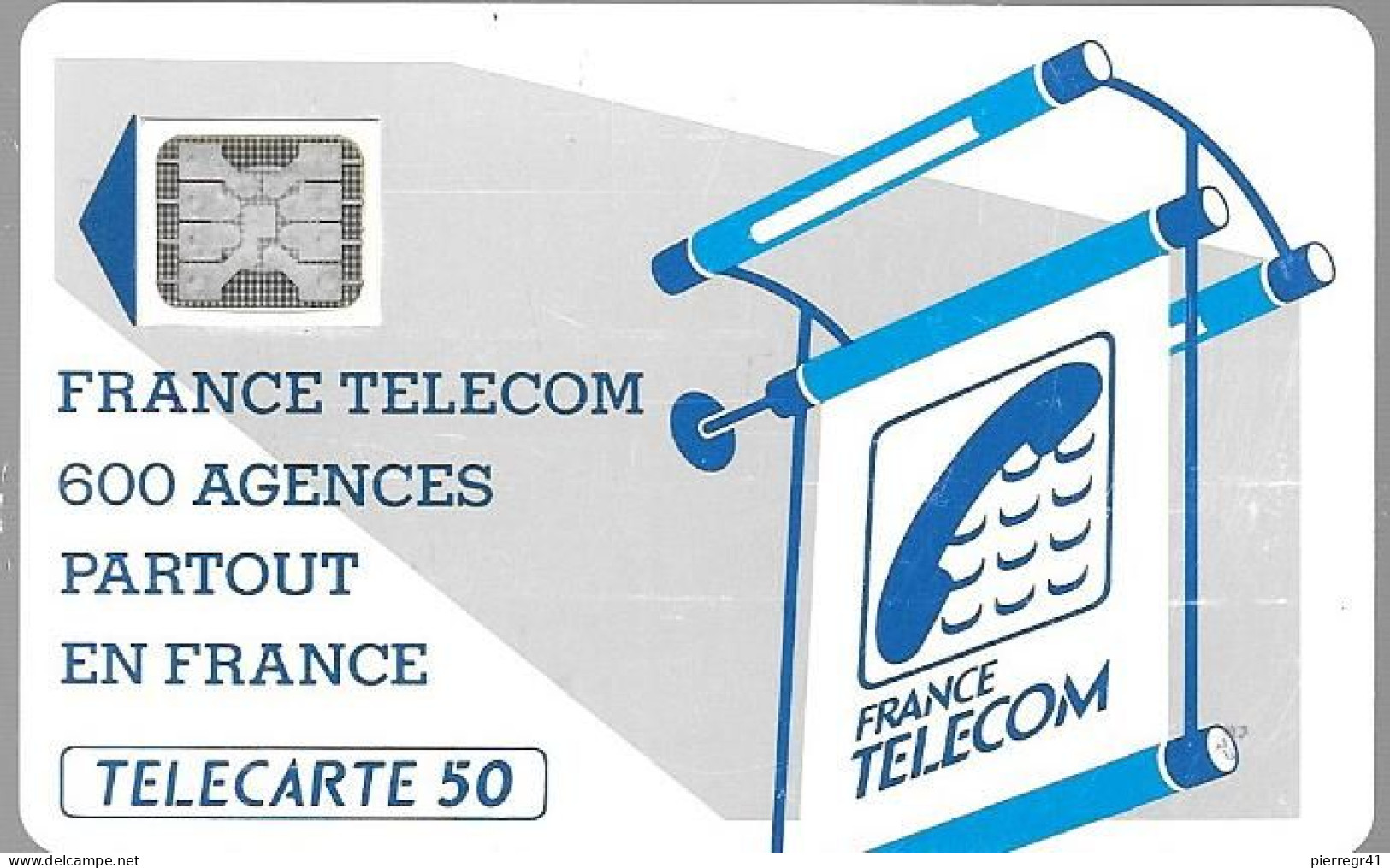 CARTE-PUBLIC-600 AGENCES-50U-Te11Ba.510-SC4an-Trou 7-V°Trait Court-R°Glacé-5 Pe-17825-Utilise-TBE-RARE - “600 Agences”