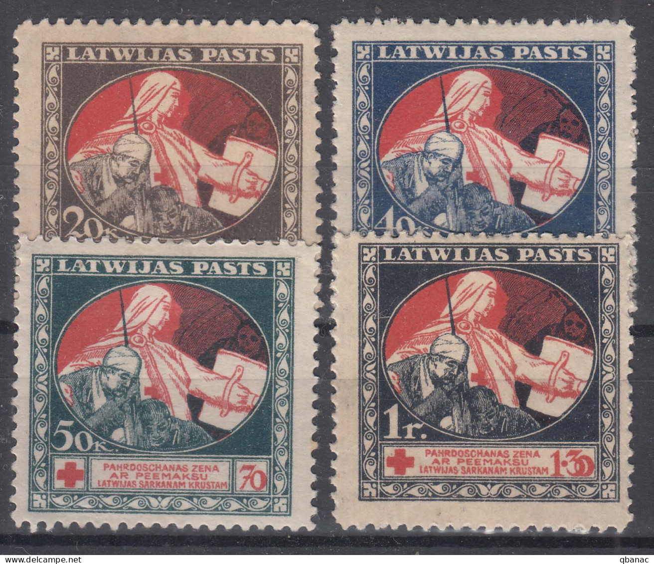 Latvia Lettland 1920 Mi#51-54 Mint Hinged - Lettland