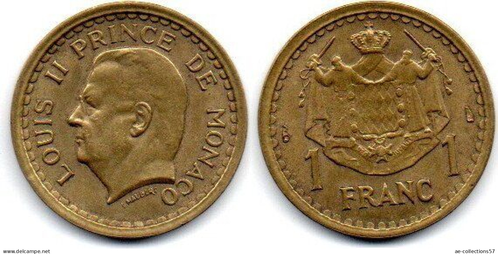 MA 27432  / Monaco 1 Franc TTB+ - 1922-1949 Louis II.
