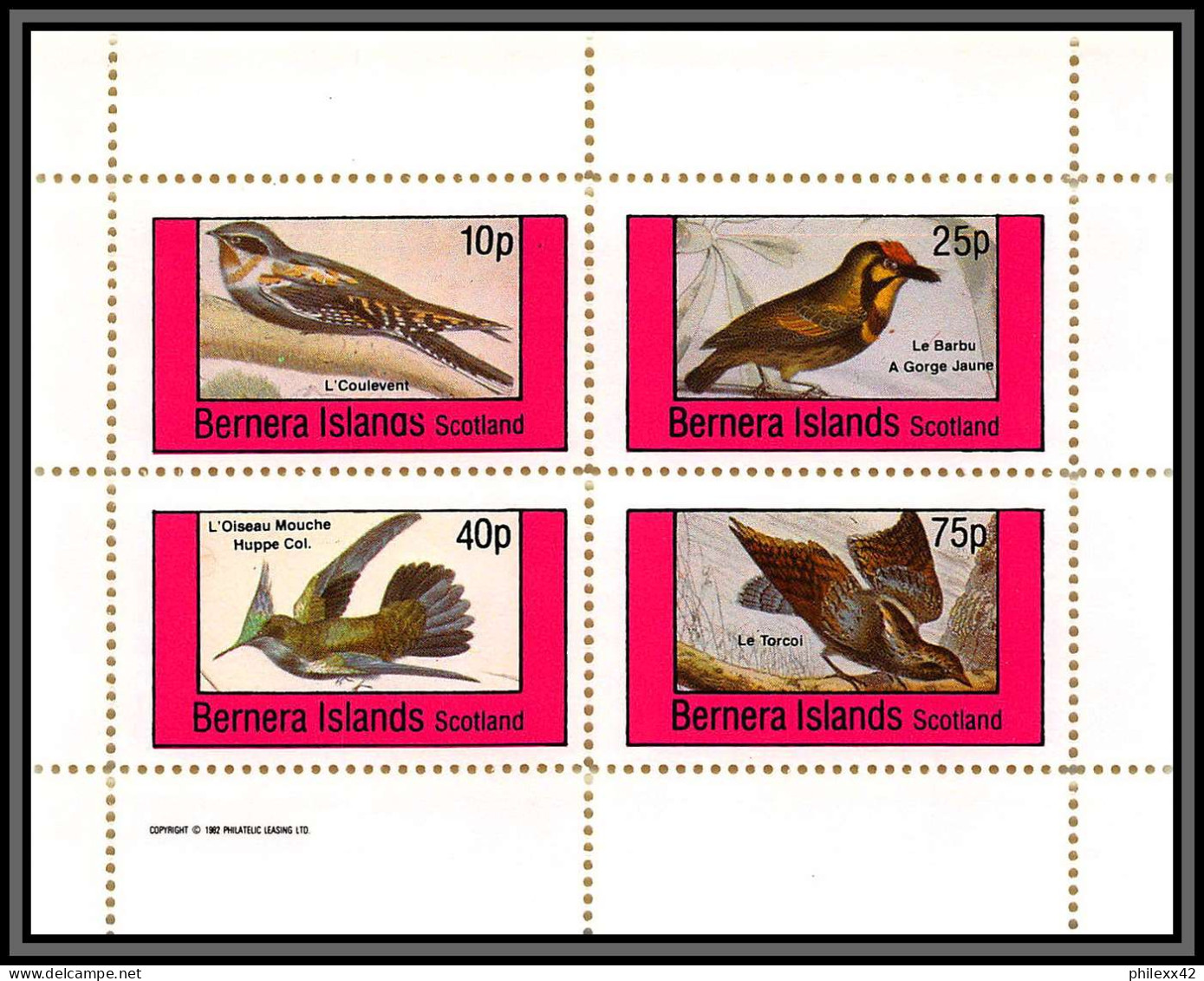 80865 Bernera Islands Scotland  L'coulevent Barbu Oiseau Mouche Torcoi ** MNH  Oiseaux (birds) 1996  - Colibris