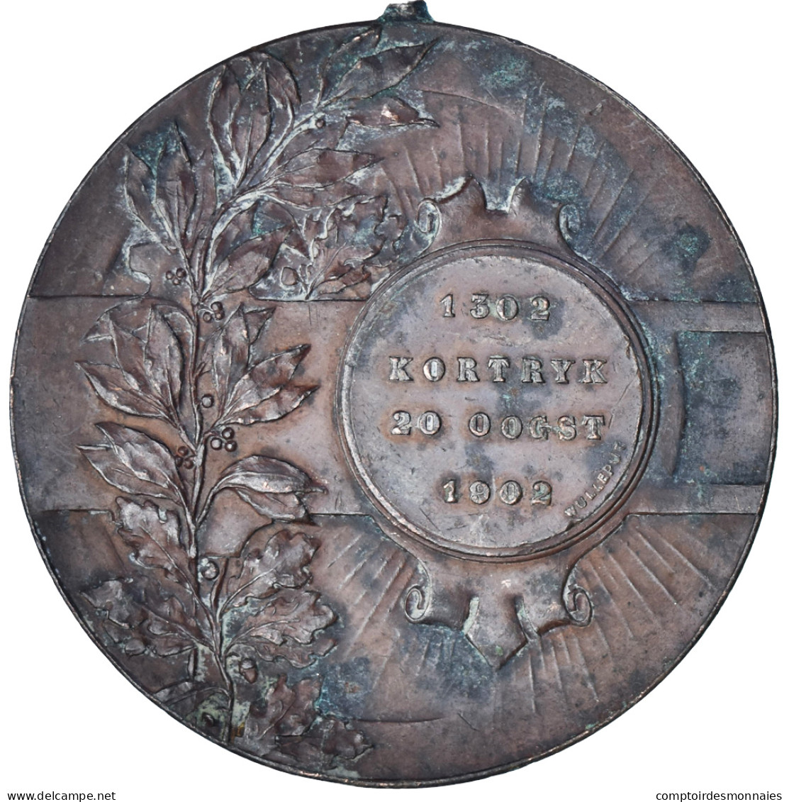 Belgique, Médaille, Léopold II, Kortryk, Agriculture, 1902, Wulleput, TTB - Autres & Non Classés