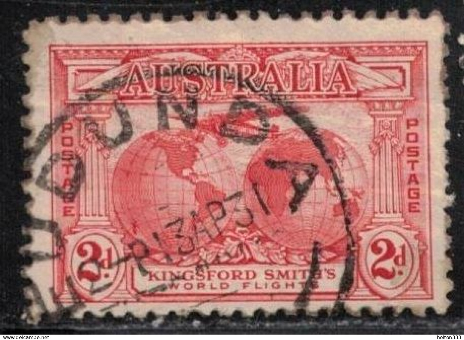 AUSTRALIA Scott # 111 Used - Kingsford Smith's World Flight - Usati