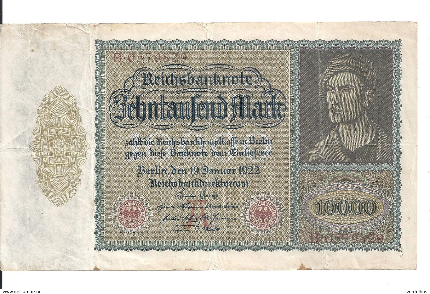 ALLEMAGNE 10000 MARK 1922 VF P 70 - 10000 Mark