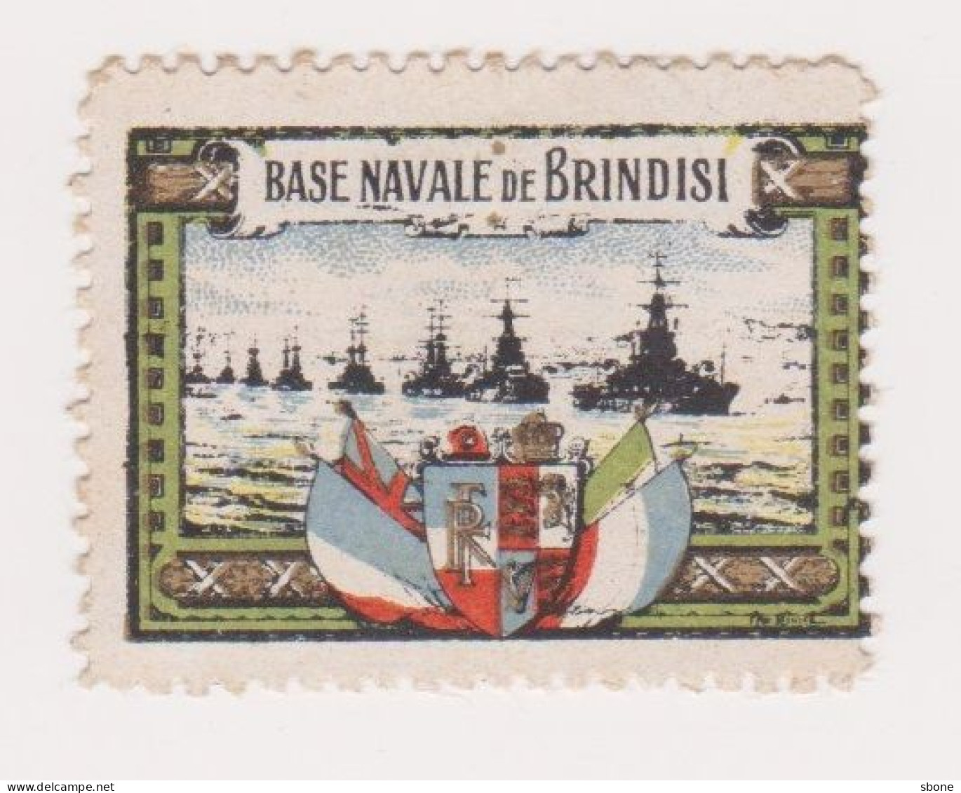 Vignette Militaire Delandre - Base Navale De Brindisi - Vignettes Militaires