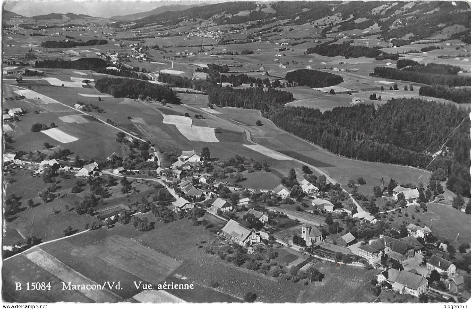 Maracon VD Vue Aérienne 1951 - Oron