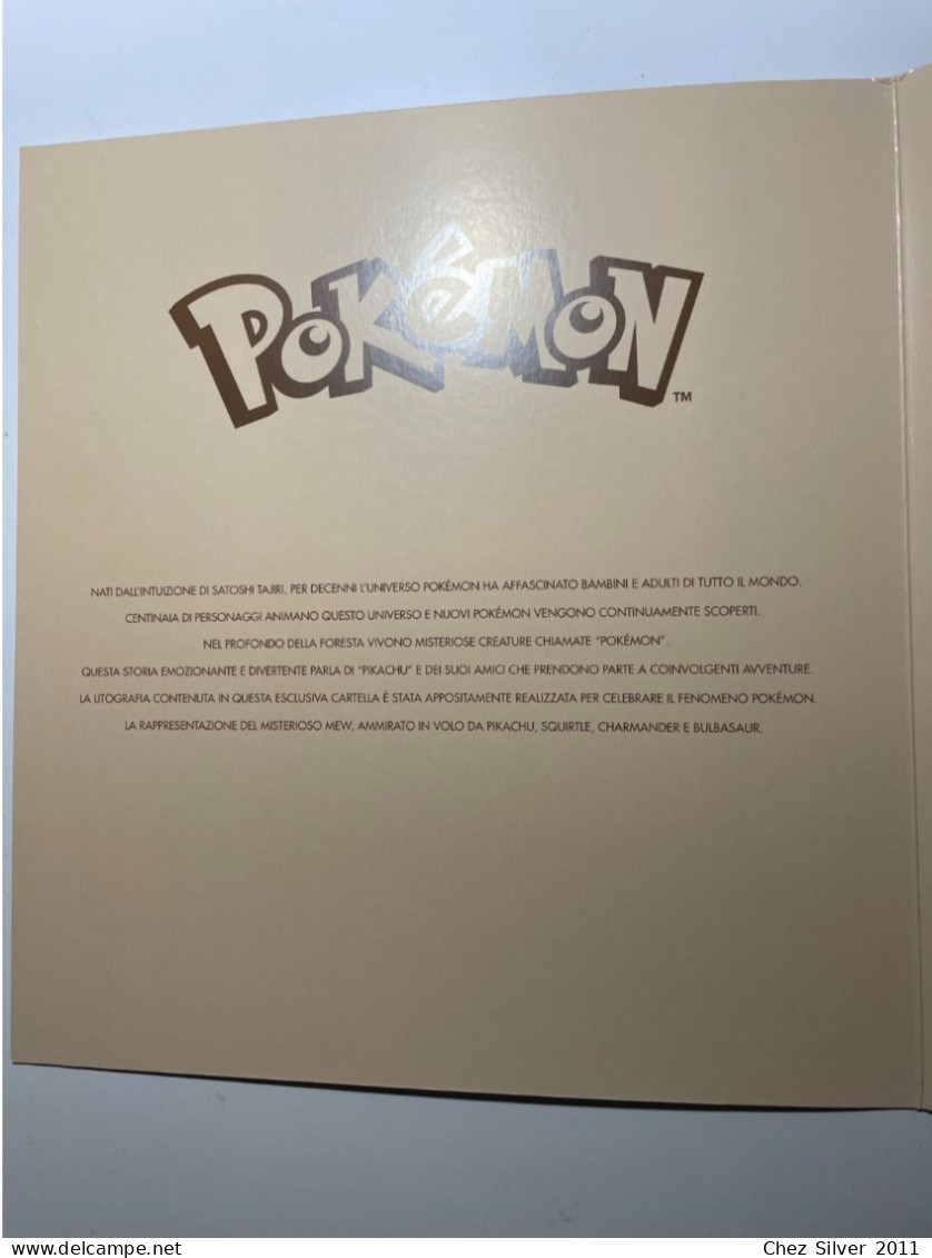 2023 Folder Poste Italiane Pokemon Litografia Mew Nr. 790 Di 1000 - Folder