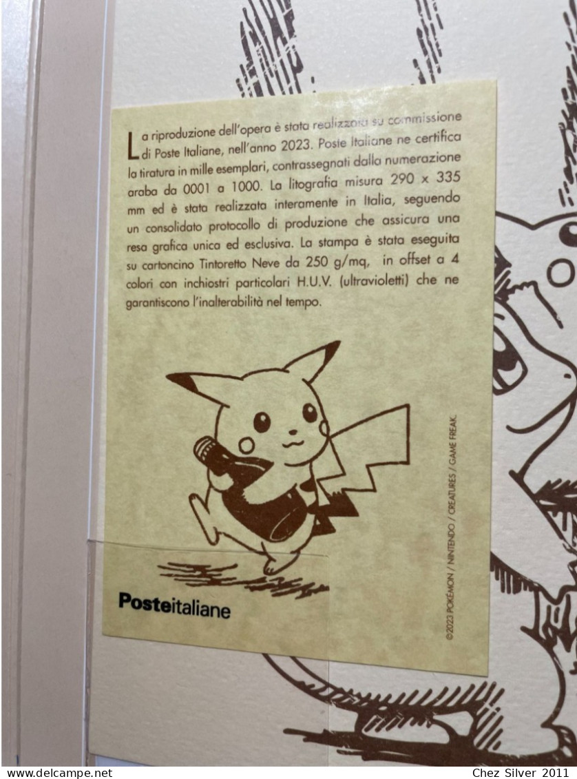 2023 Folder Poste Italiane Pokemon Litografia Mew Nr. 790 di 1000