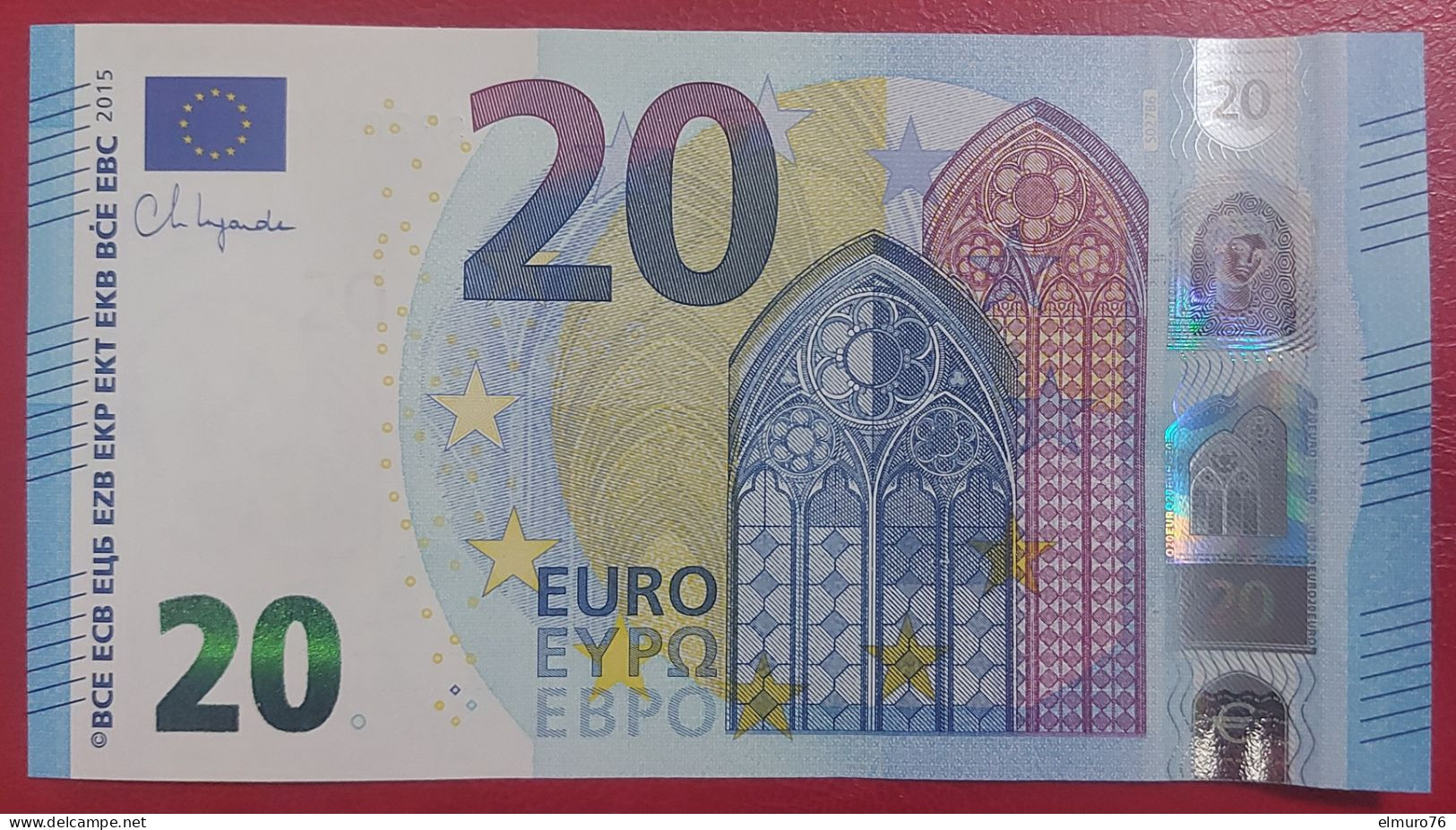 20 EURO S027B6 Serie SP Lagarde Italy Charge 05 Perfect UNC - 20 Euro