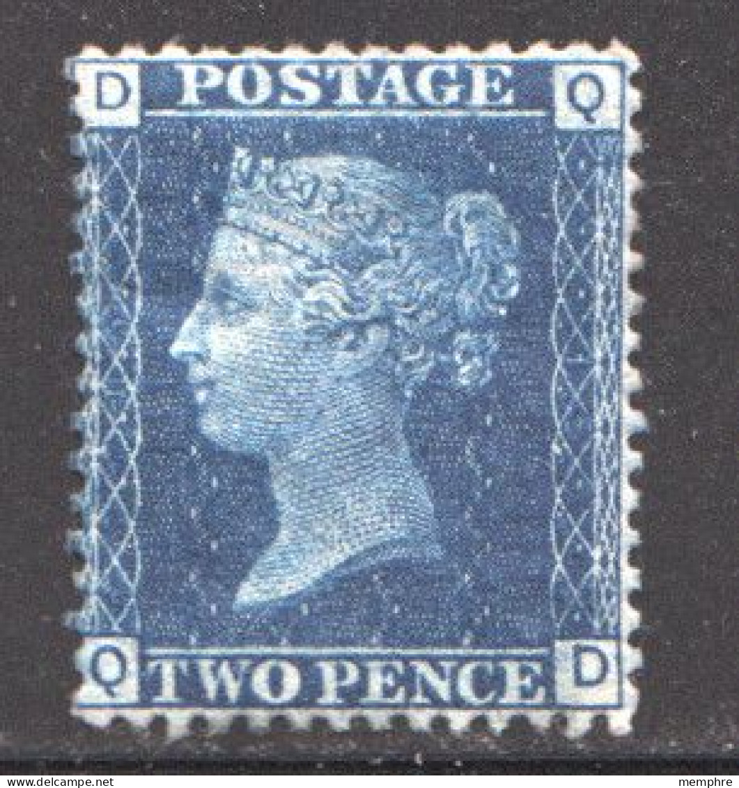 2 Pence Blue Ivory Head  SG 45, Plate 15 MM * - Nuovi