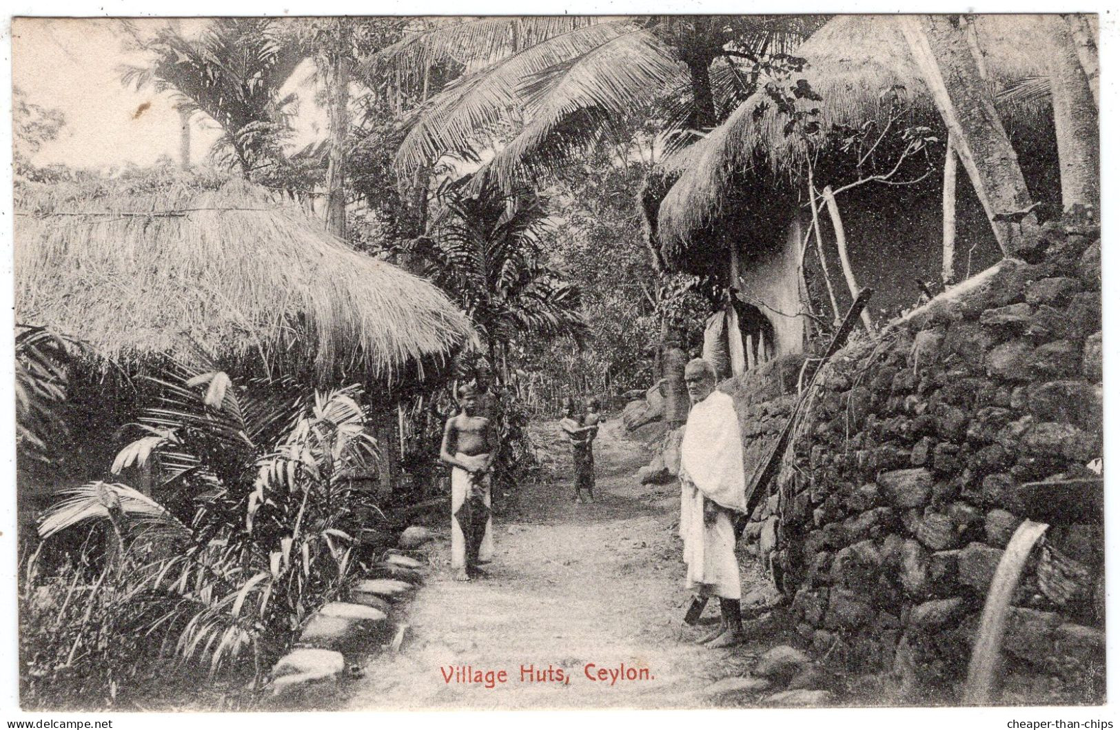 CEYLON - Village Huts - Plate 10 - Sri Lanka (Ceylon)