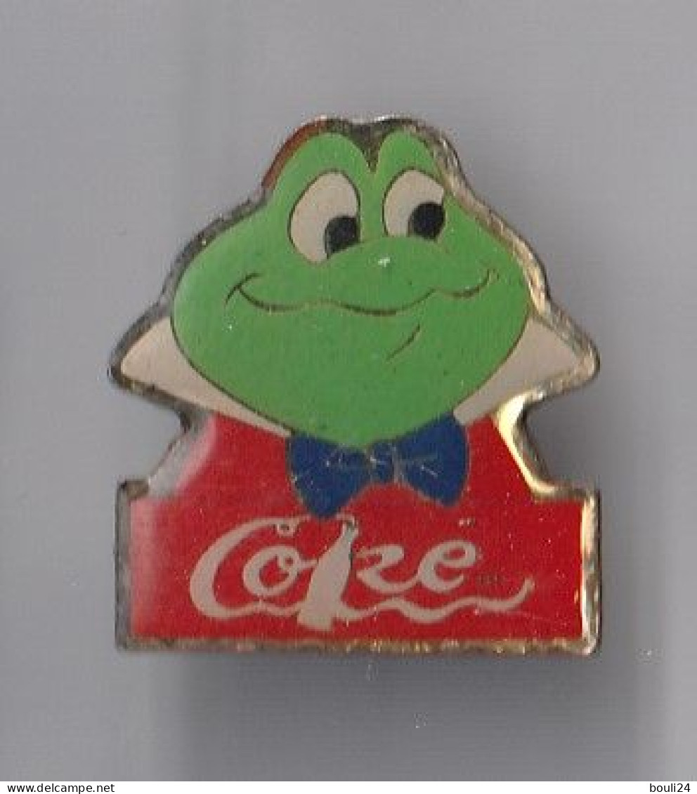 PIN'S    THEME  COCA COLA COKE GRENOUILLE BOISSON - Coca-Cola