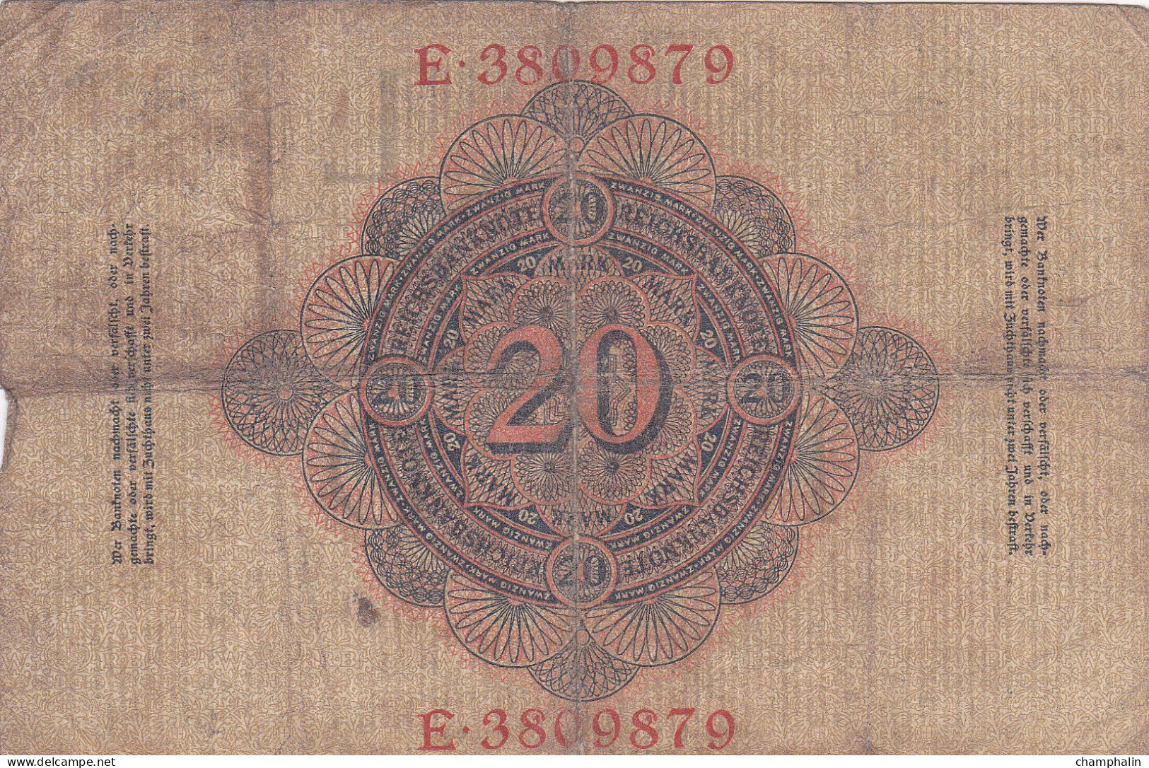 Allemagne - Billet De 20 Mark - 21 Avril 1910 - P40b - 20 Mark