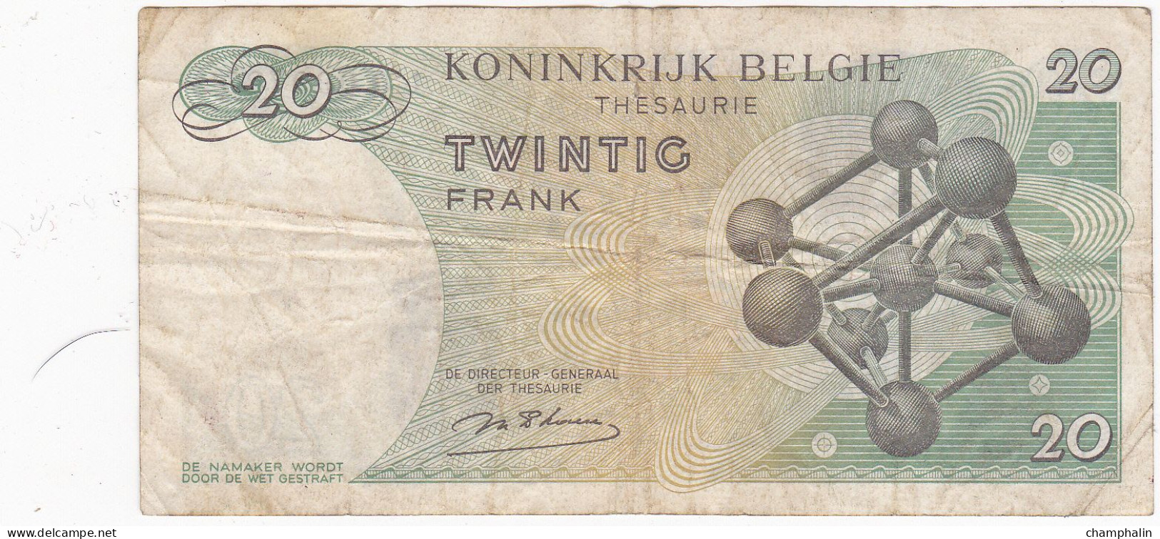 Belgique - Billet De 20 Francs - Beaudoin Ier - 15 Juin 1964 - P138 - Autres & Non Classés