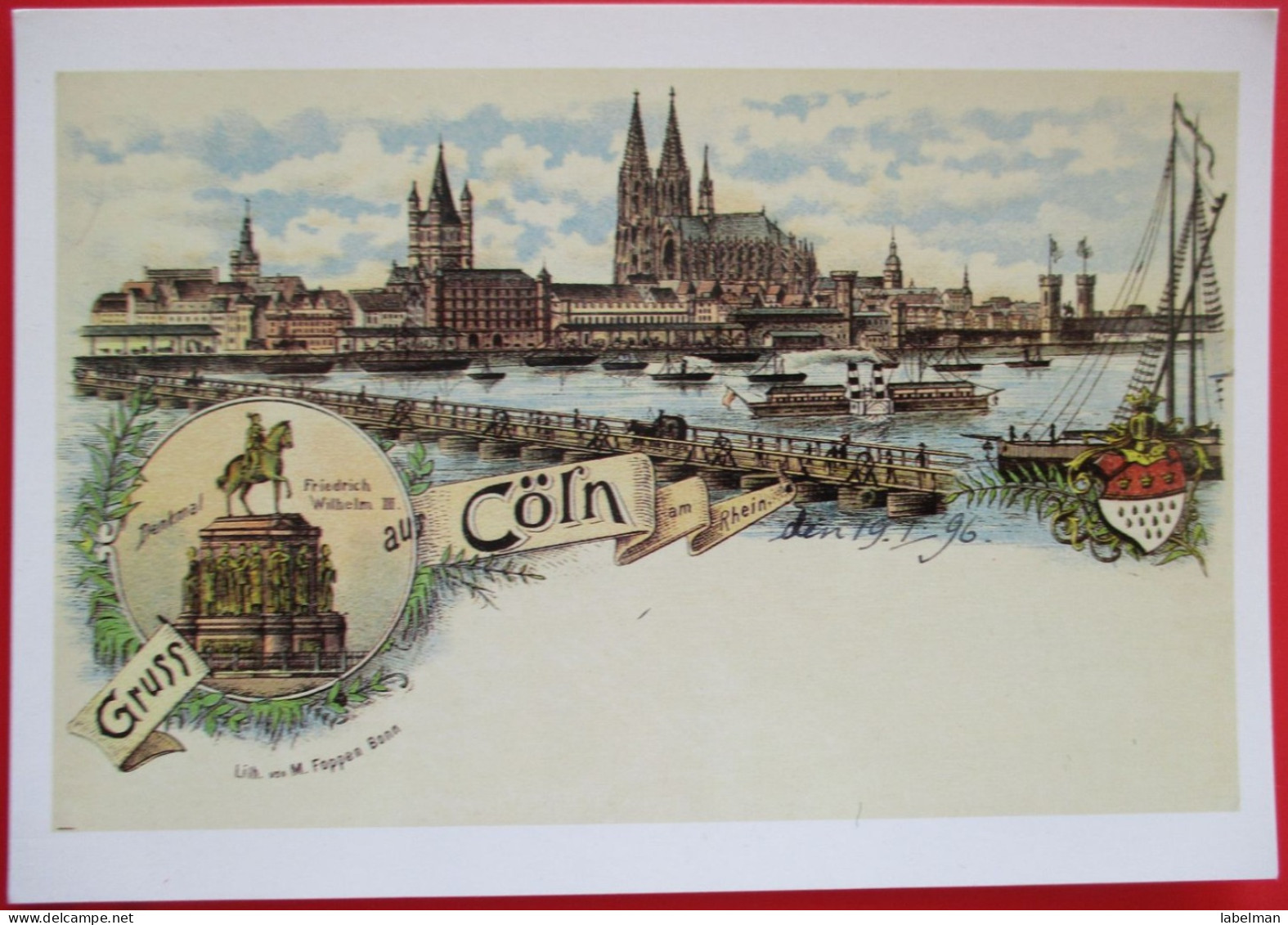 GERMANY DEUTSCHLAND KOLN COLN AM RHEIN CATHEDRAL KART POSTKARTE POSTCARD ANSICHTSKARTE PHOTO CARTE POSTALE CARD PC CP AK - Coswig