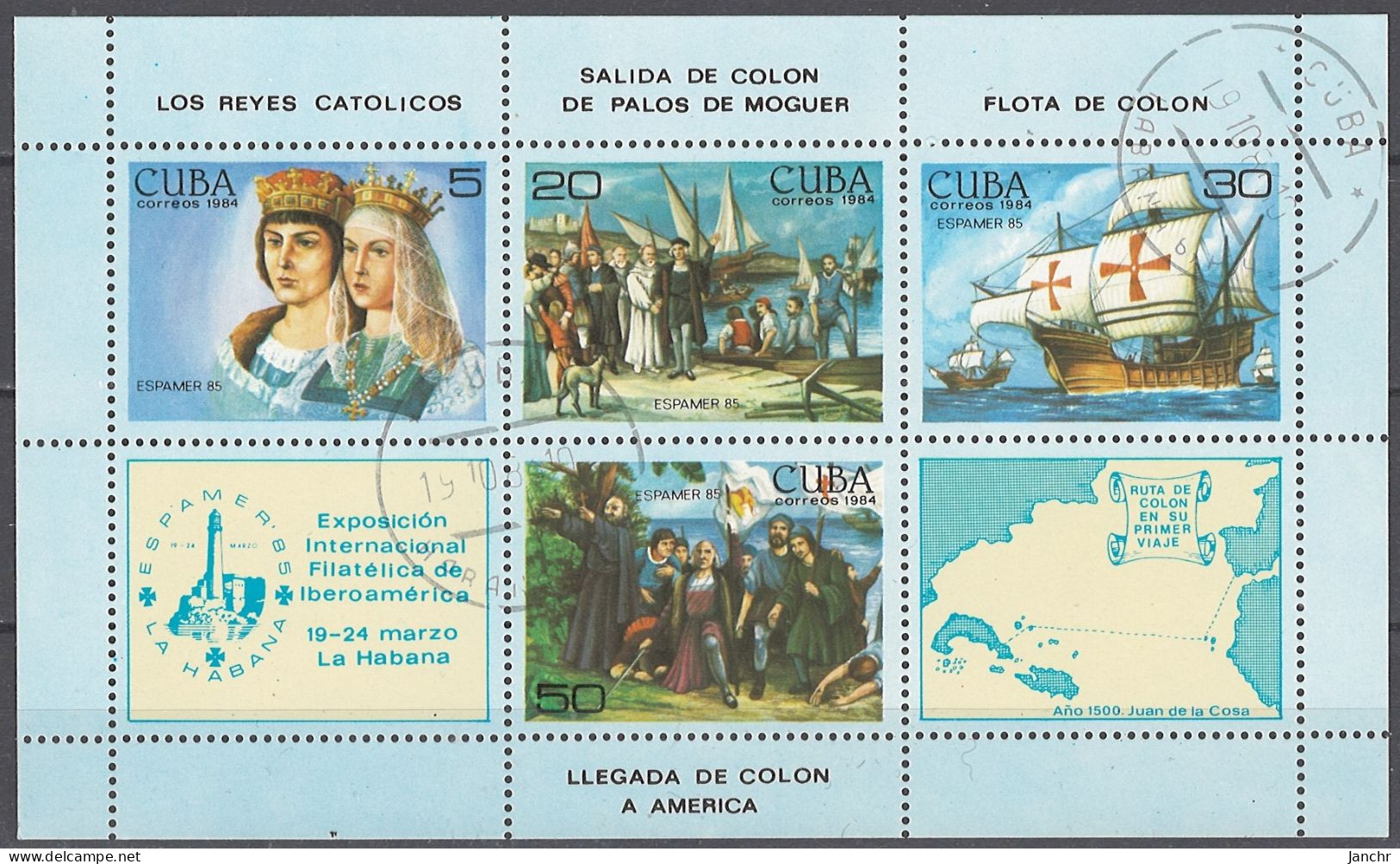 Cuba 1984. Mi. Block 86, Used O - Blocs-feuillets