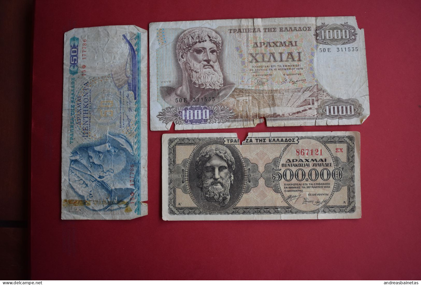 Banknotes Greece lot of  11  banknotes  Poor/Fine