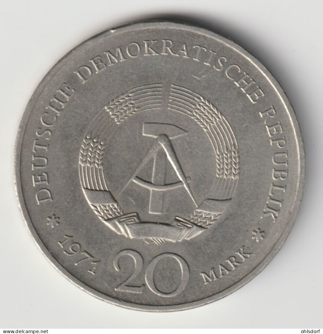 DDR 1971: 20 Mark, Mann, KM 33 - 20 Mark