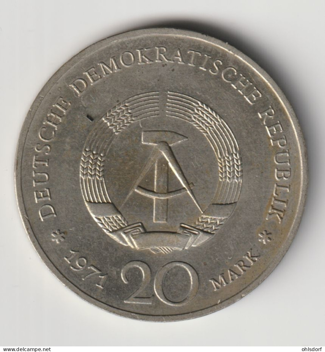 DDR 1971: 20 Mark, Mann, KM 33 - 20 Mark