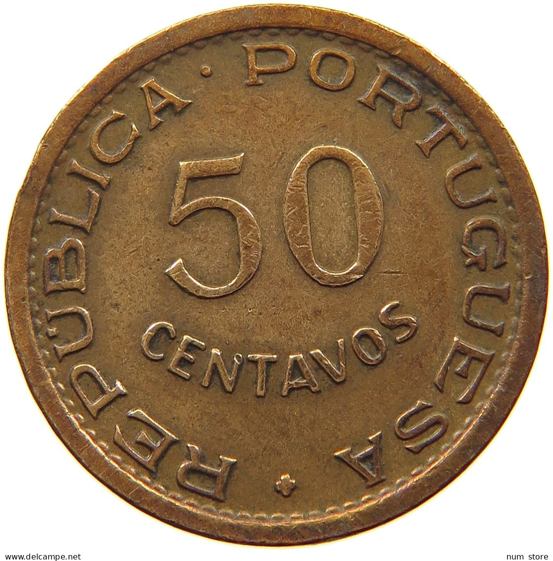 ANGOLA 50 CENTAVOS 1953  #s067 0075 - Angola