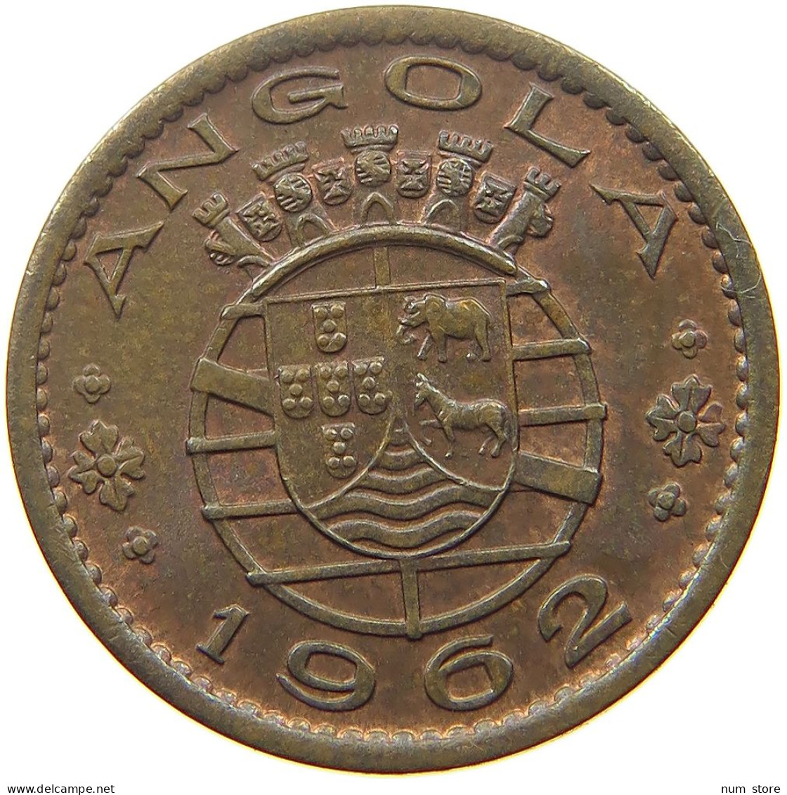 ANGOLA 20 CENTAVOS 1962  #s052 0103 - Angola