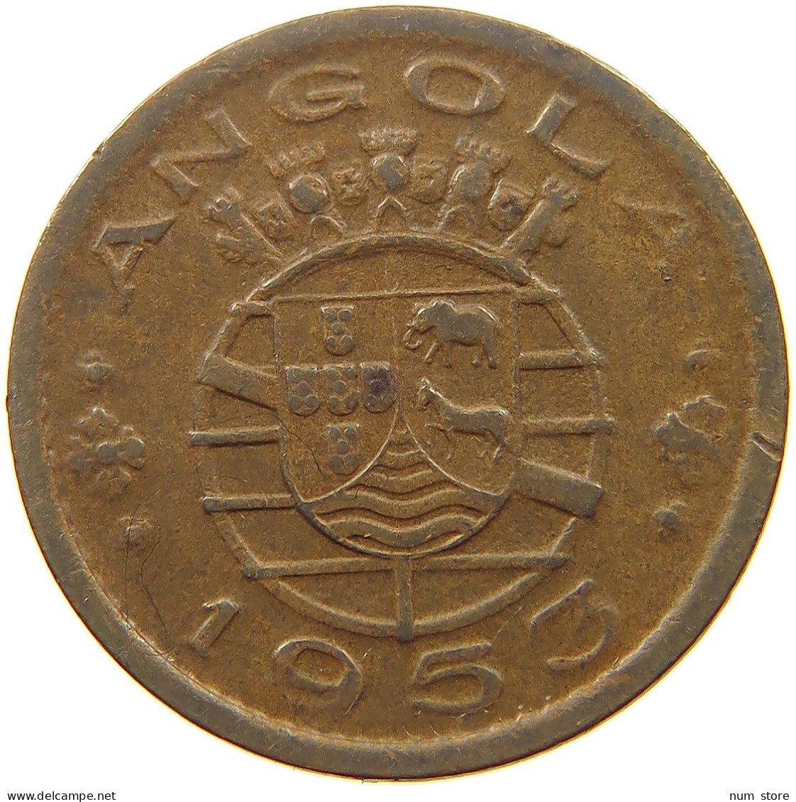 ANGOLA 50 CENTAVOS 1953  #s051 0829 - Angola