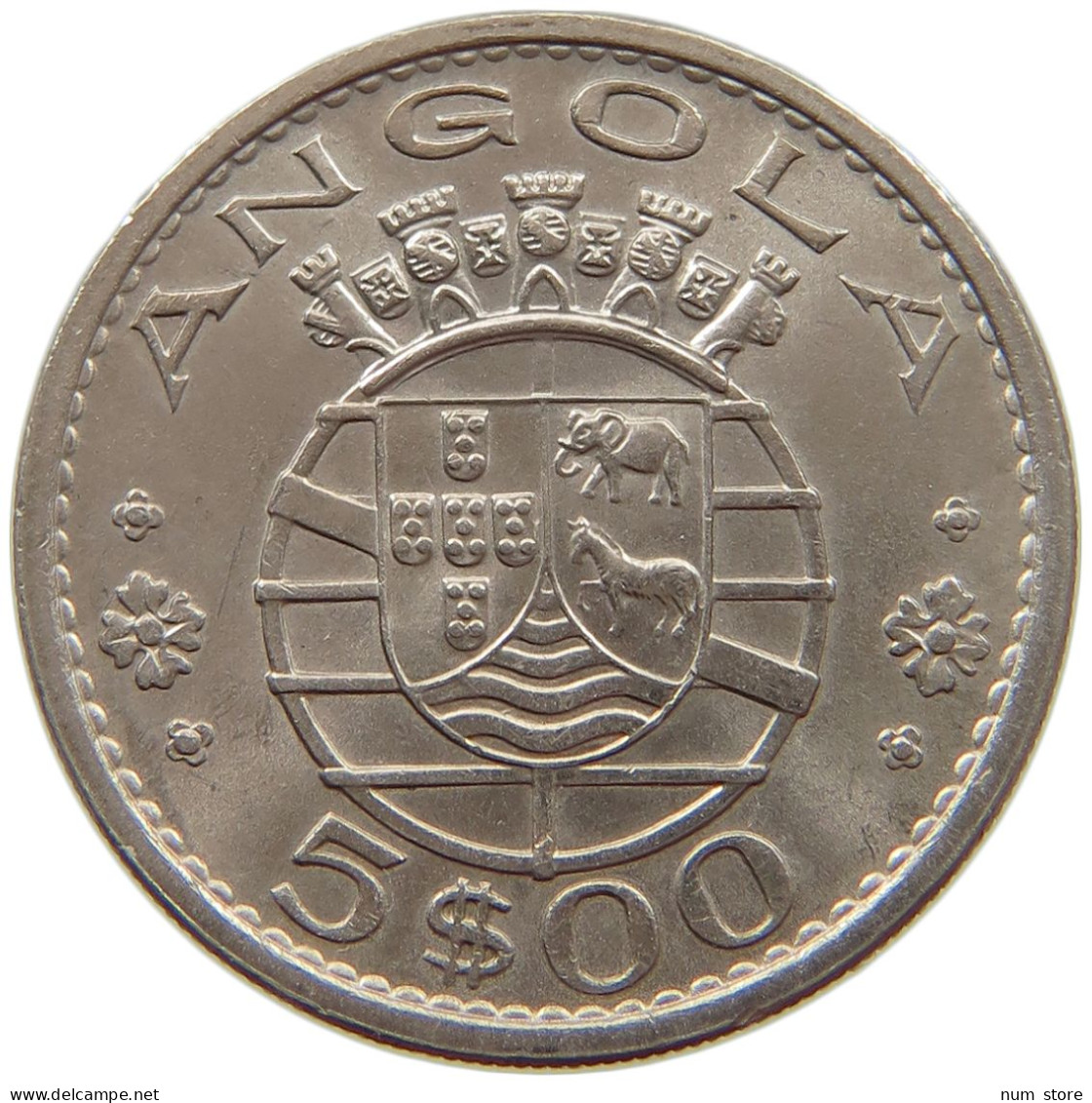 ANGOLA 5 ESCUDOS 1972  #s040 0021 - Angola