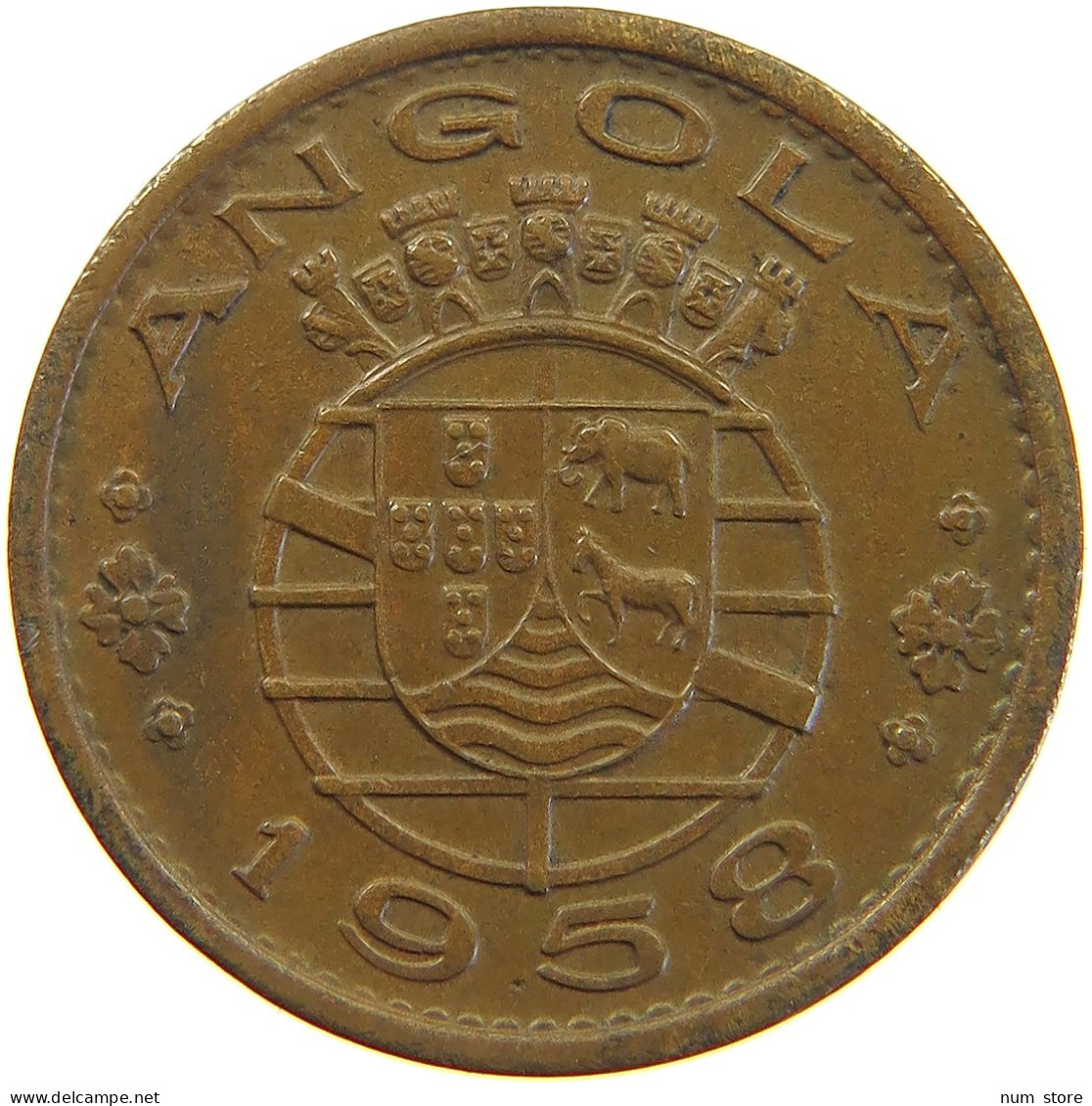 ANGOLA 50 CENTAVOS 1958  #c081 0447 - Angola