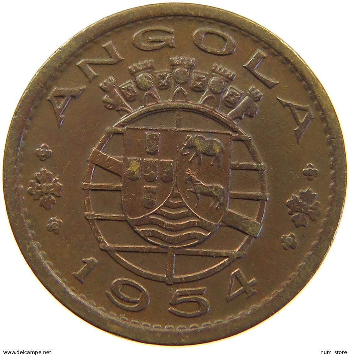 ANGOLA 50 CENTAVOS 1954  #c063 0243 - Angola