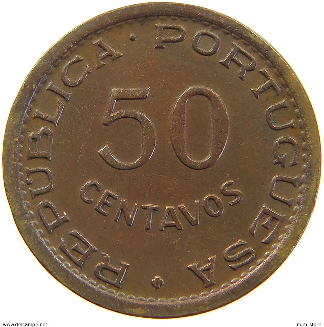 ANGOLA 50 CENTAVOS 1954  #c063 0243 - Angola